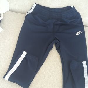 Nike Women's Dark Blue Joggers with White Accents
